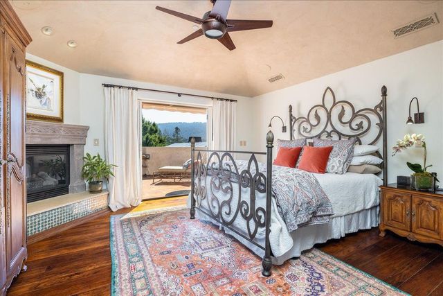 a patio with outdoor seating