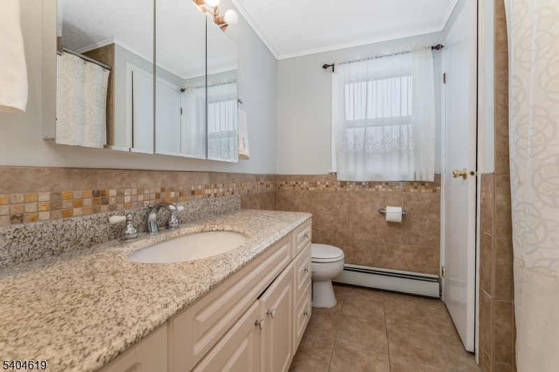 11 Cemetery Road Blairstown, NJ 07825 - Photo 24 of 34 a bathroom with a granite countertop sink toilet and shower