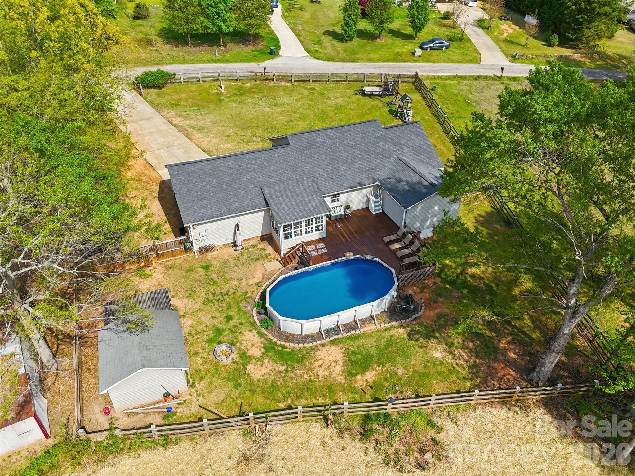 1214 Eastcreek Road Fort Lawn, SC 29714 - Photo 24 of 28 a aerial view of a house with a swimming pool