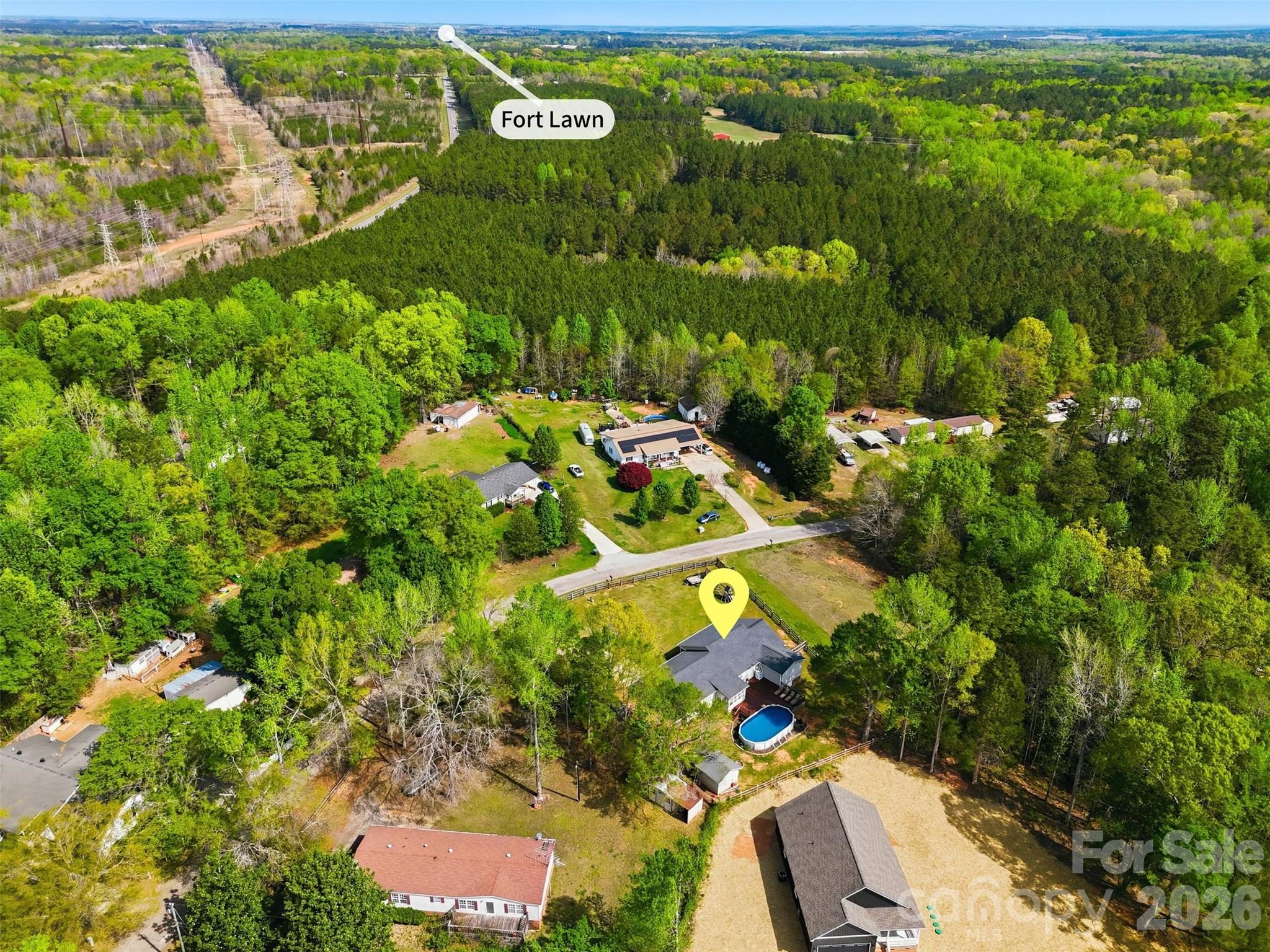 1214 Eastcreek Road Fort Lawn, SC 29714 - Photo 25 of 28 an aerial view of a golf course with parking space
