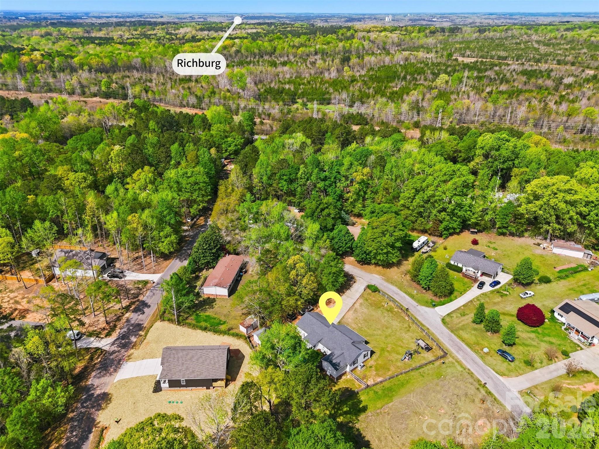 1214 Eastcreek Road Fort Lawn, SC 29714 - Photo 26 of 28 an aerial view of residential house with outdoor space and swimming pool