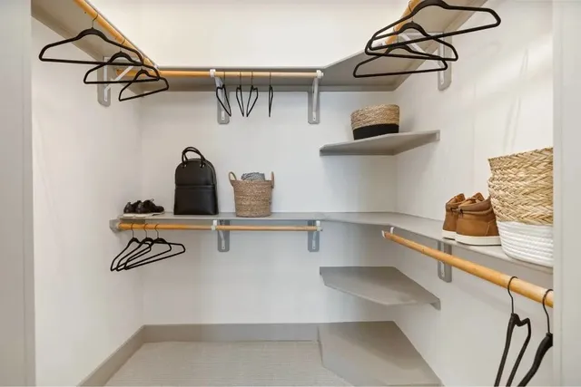 a view of a store room with shelves