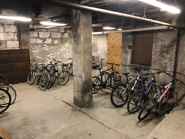a view of bike storage