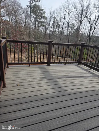 a view of wooden deck