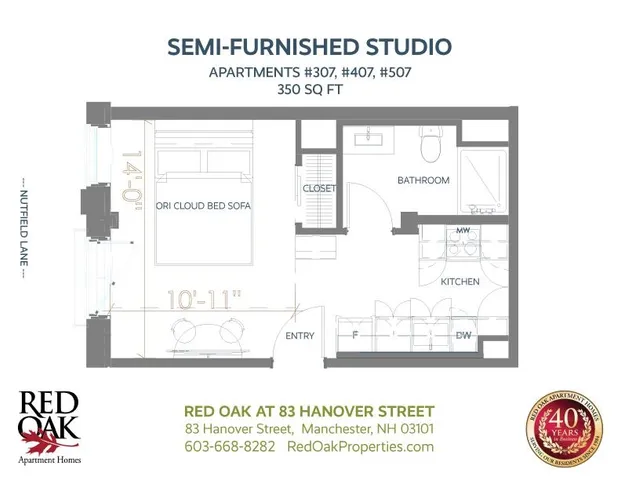 $1,899 | 83 Hanover Street, Unit 407, Manchester, NH 03101