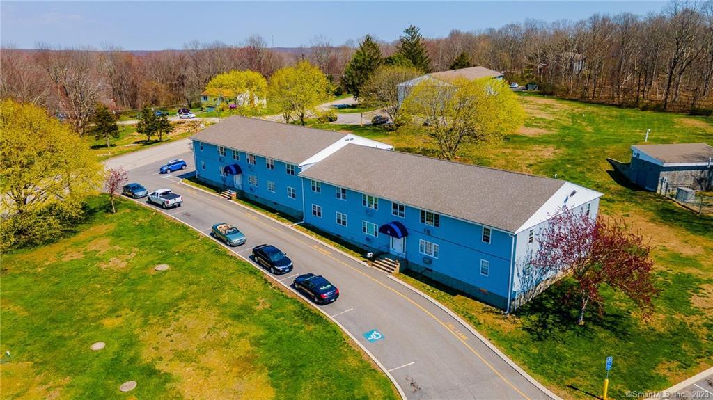 a view of a yard with an outdoor space