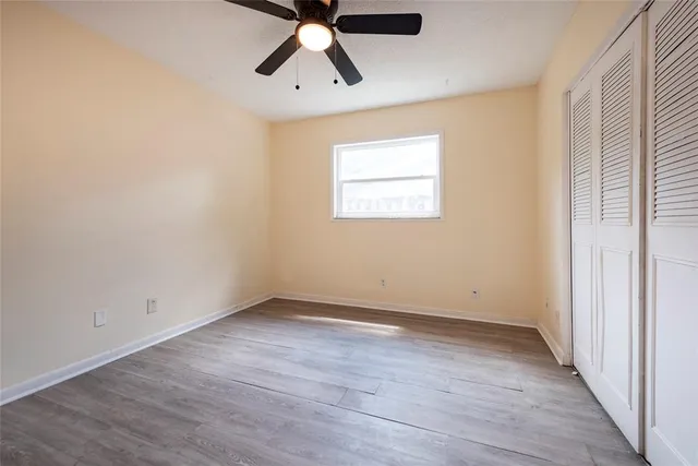 an empty room with a window