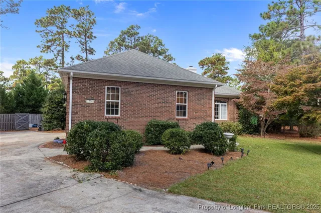 a view of backyard of a house
