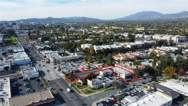 an aerial view of a city