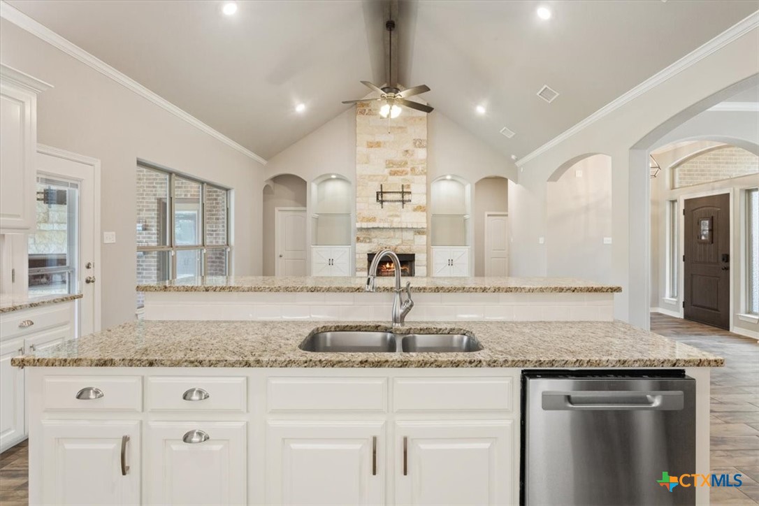 4 Salta Court Belton, TX 76513 - Photo 22 of 45 a bathroom with a granite countertop sink two mirror and a