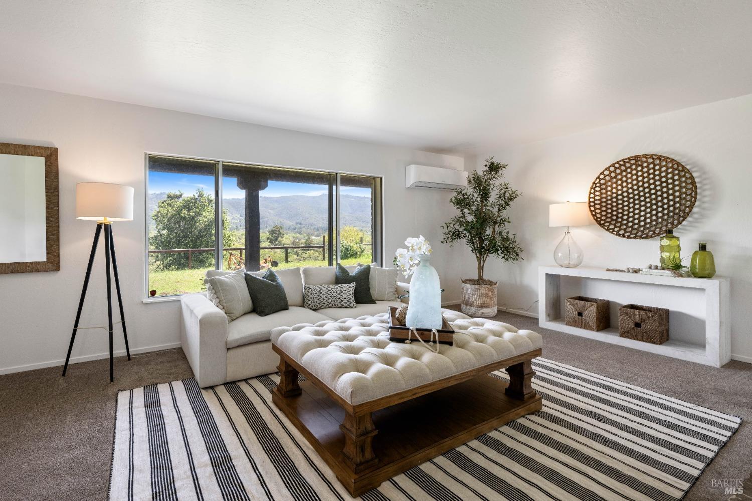 12600 Henno Road Glen Ellen, CA 95442 - Photo 11 of 45 a living room with furniture fireplace and a large window