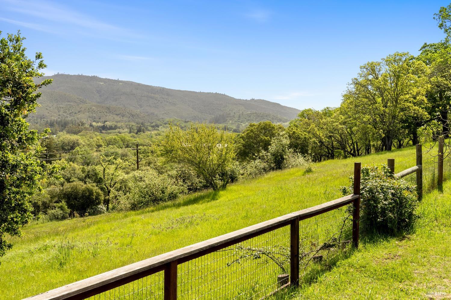 12600 Henno Road Glen Ellen, CA 95442 - Photo 31 of 45 a view of a green field with mountains in the background