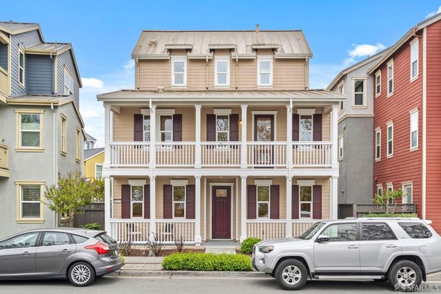 a car parked in front of a building