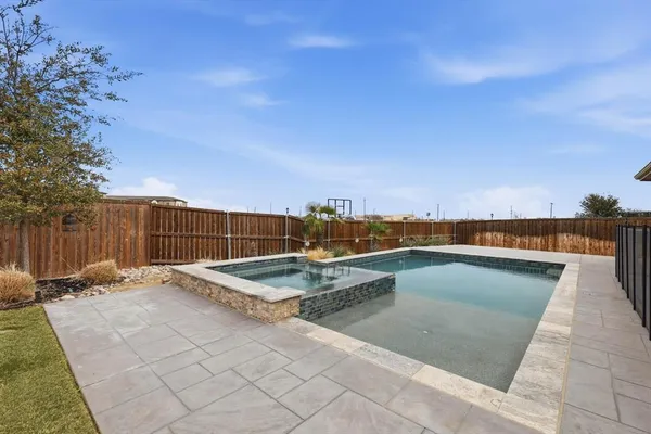a view of outdoor space and swimming pool
