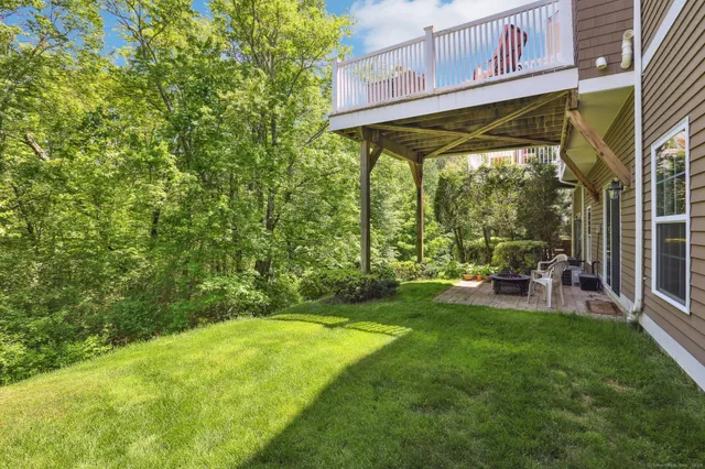 a view of yard with seating area
