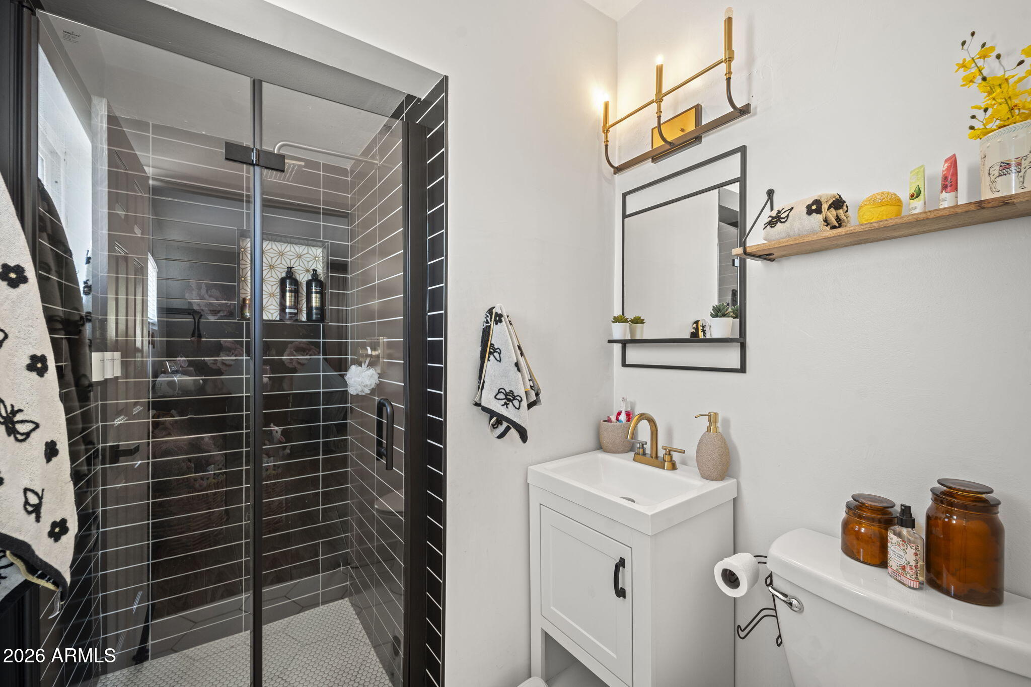 4215 East Flower Street Phoenix, AZ 85018 - Photo 30 of 39 a bathroom with a sink toilet and shower