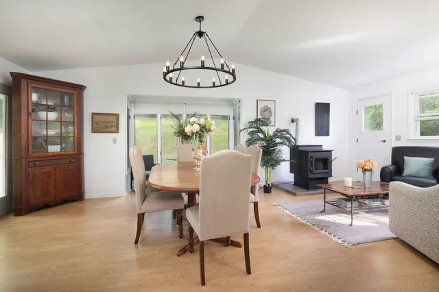 a view of a livingroom and dining room