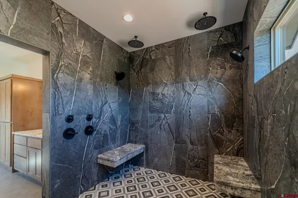 a view of a room with rack on the wall