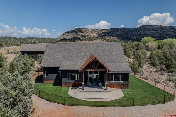 a view of a house with a patio