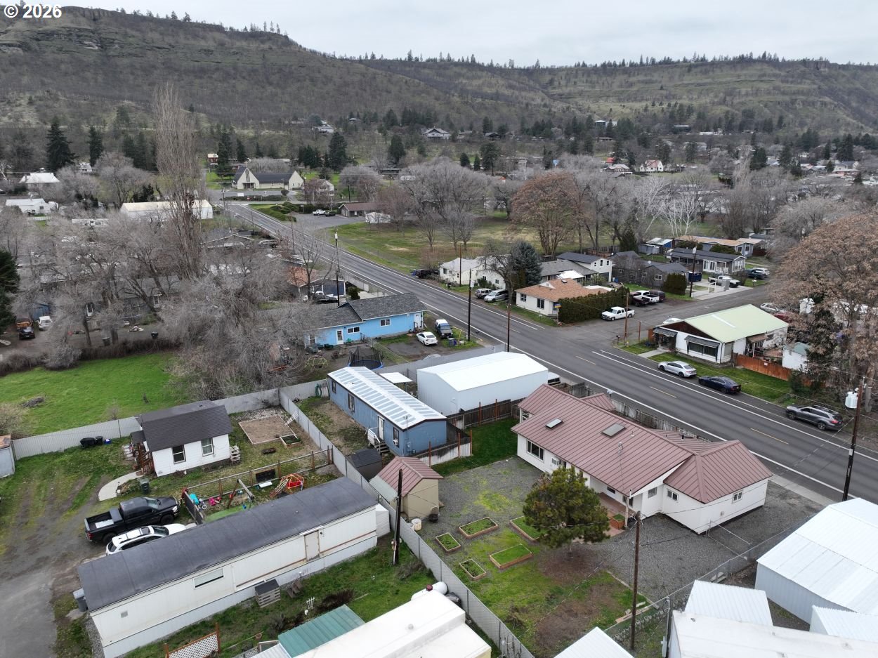 918 Snipes Street The Dalles, OR 97058 - Photo 46 of 47 an aerial view of a house with a garden