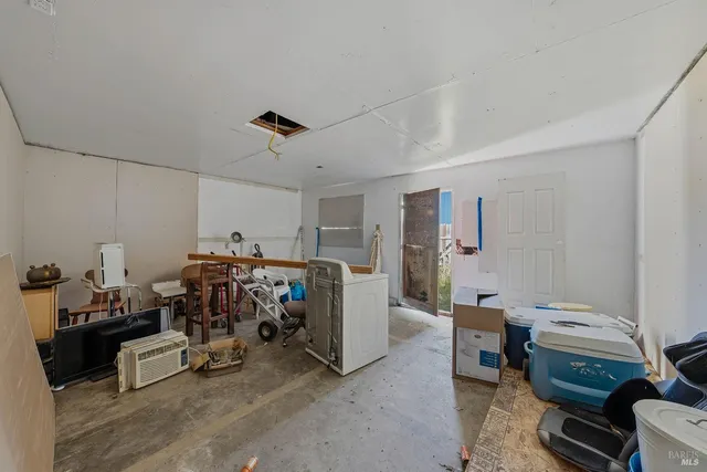 a view of water heater room