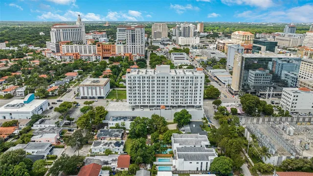 an aerial view of multiple house