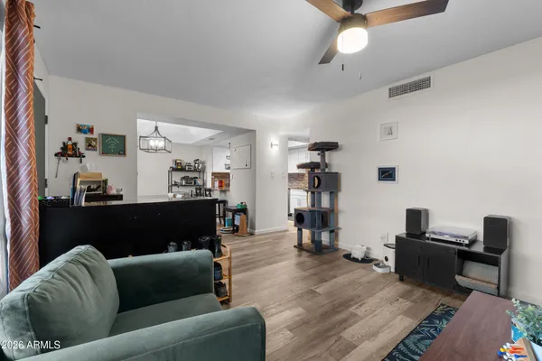 a picture of a bench in front of a door