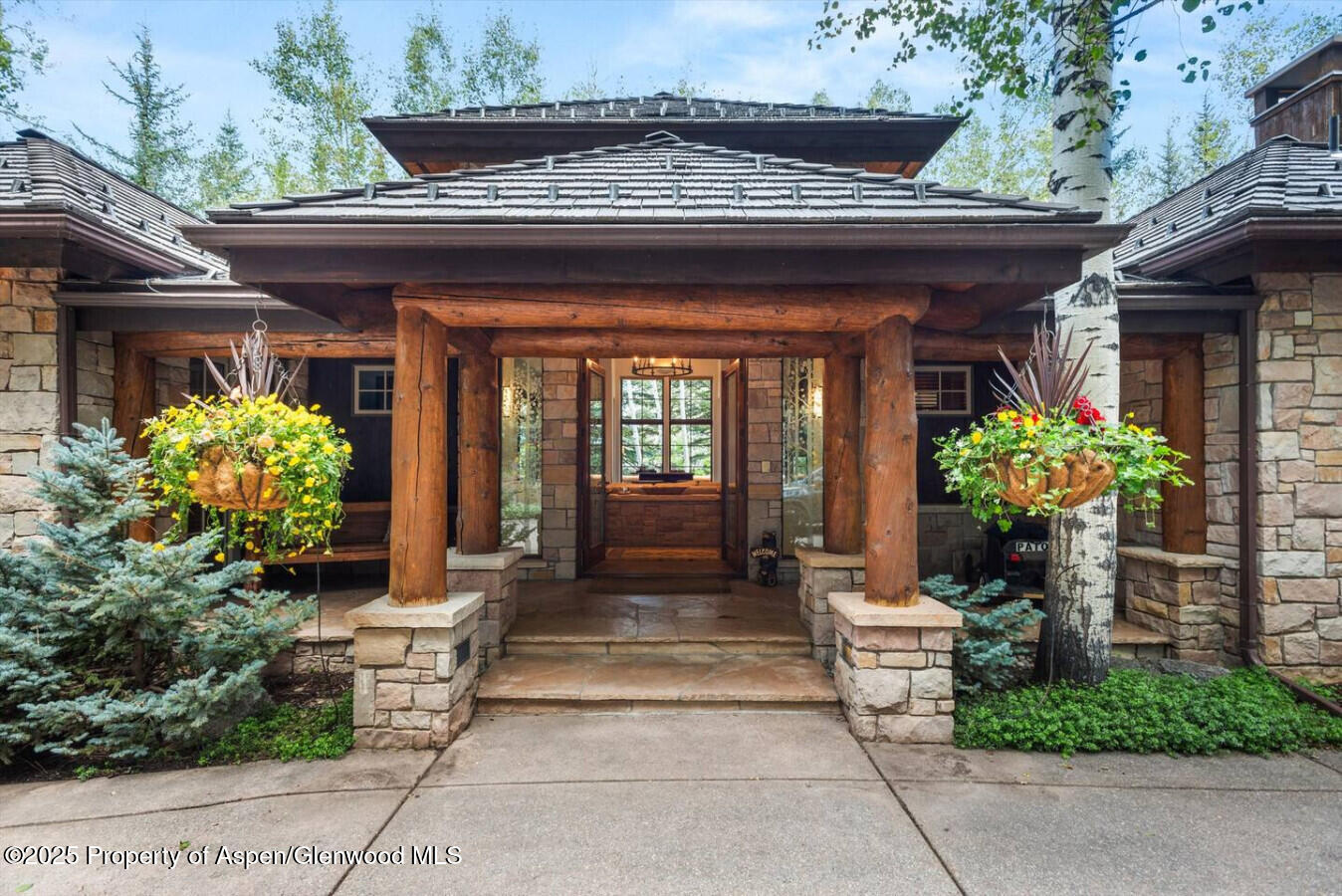 27 Timber Ridge Lane Snowmass Village, CO 81615 - Photo 3 of 40 a front view of a house with plants