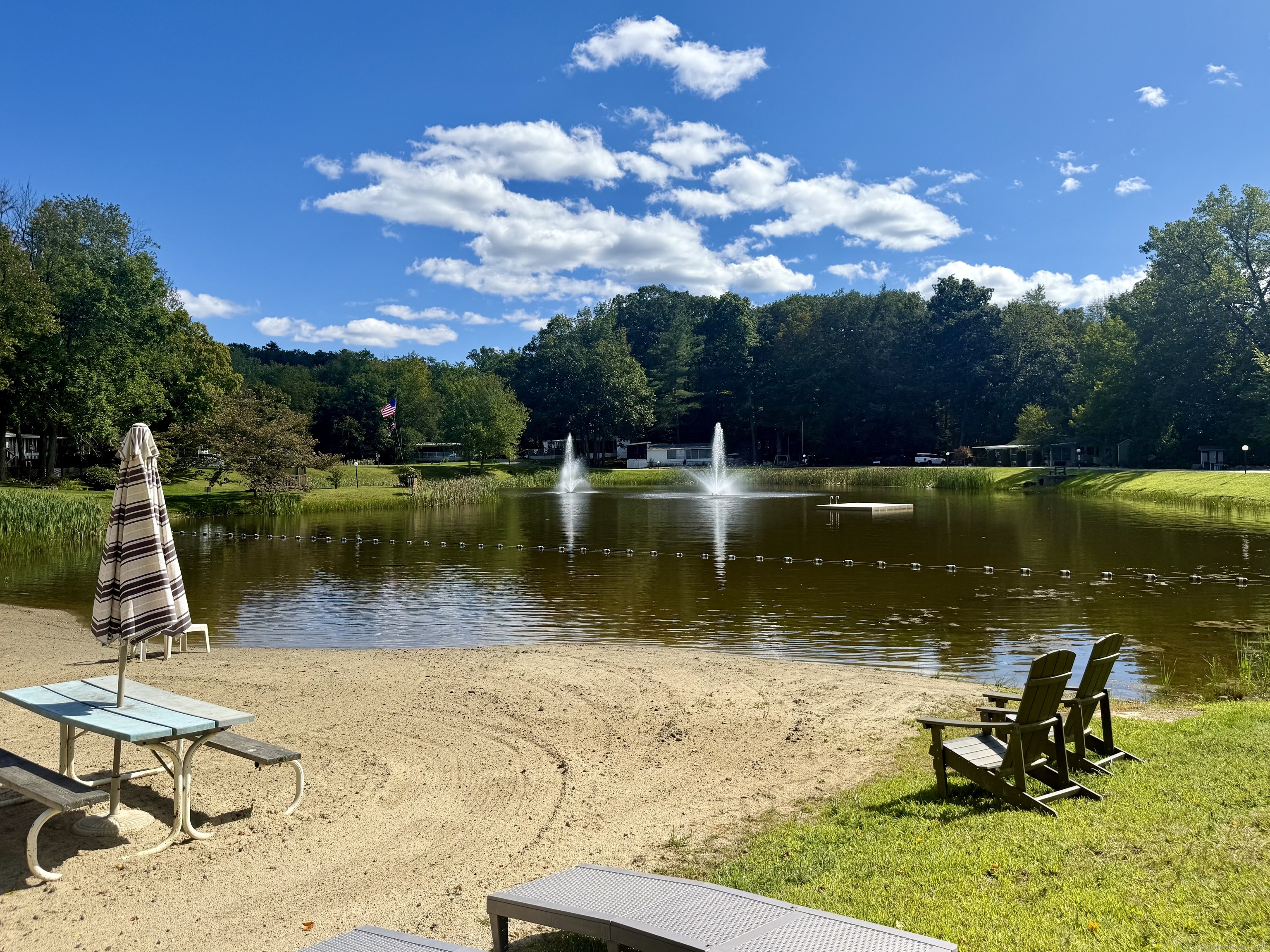 8 S Road, Unit R80 Stafford, CT 06076 - Photo 34 of 36 a view of a lake with a table and chairs