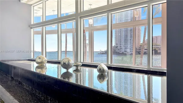 a view of a terrace with sky view