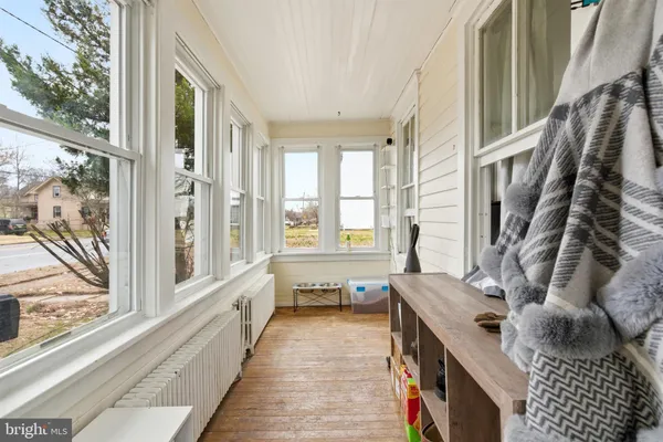 a bath room with a window