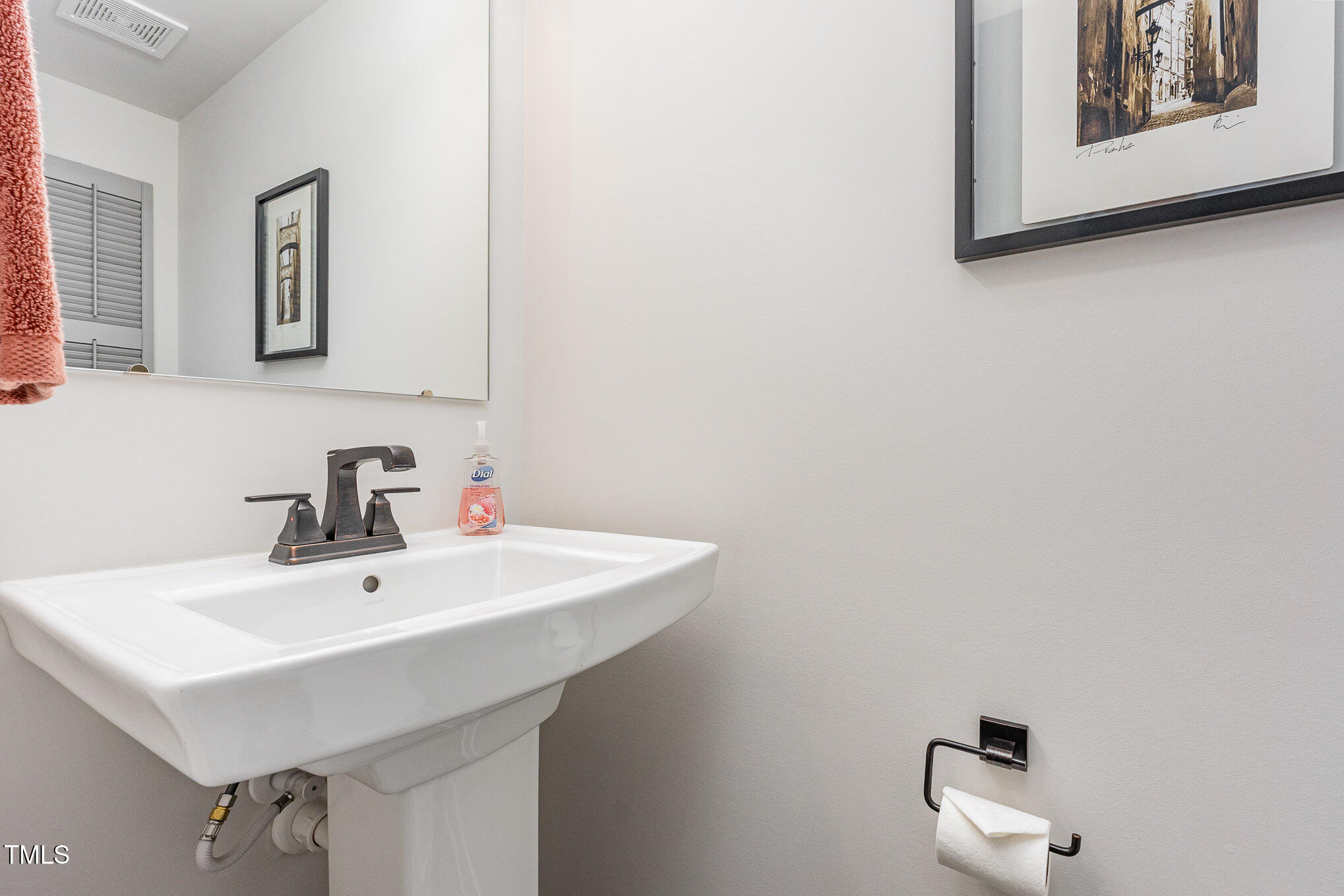 235 Misty Pike Drive Raleigh, NC 27603 - Photo 22 of 29 a bathroom with a sink and a mirror