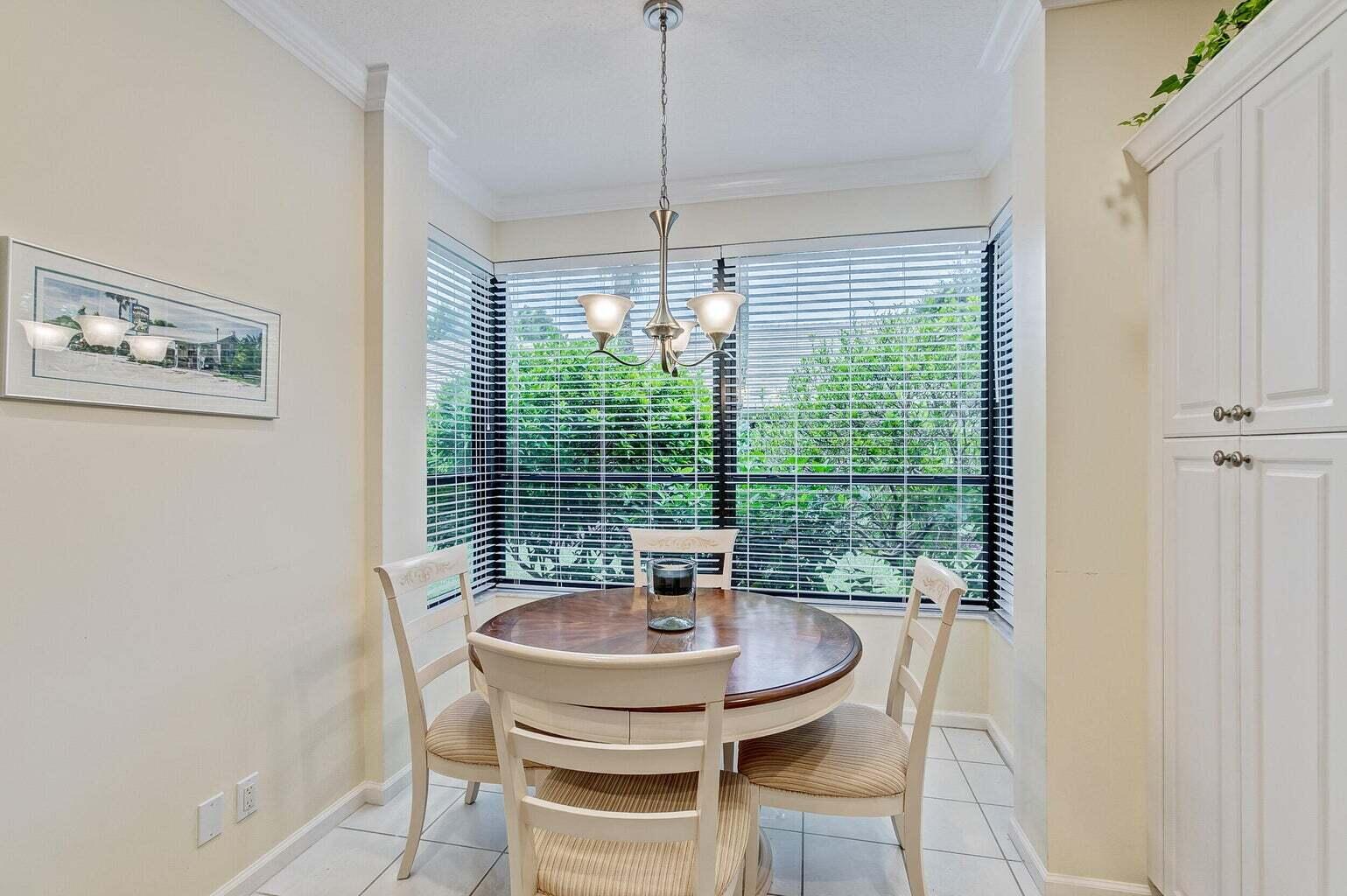 16151 West Bay Drive, Unit 161 Jupiter, FL 33477 - Photo 11 of 19 a dining room with furniture and window