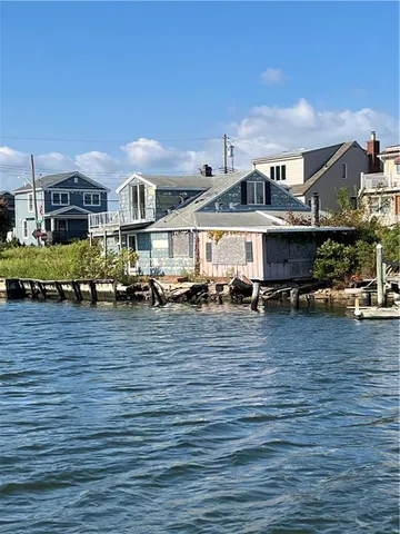a front view of a building with street