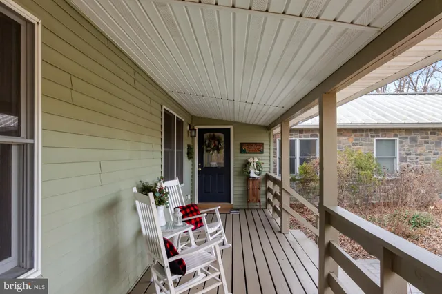 a house view with a seating space