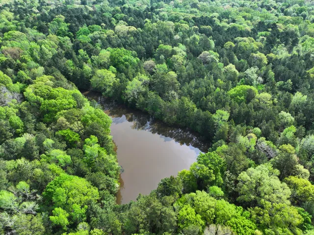 an aerial view of a house with a yard and outdoor seating