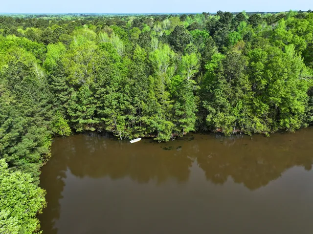 a view of a lake with a outdoor space