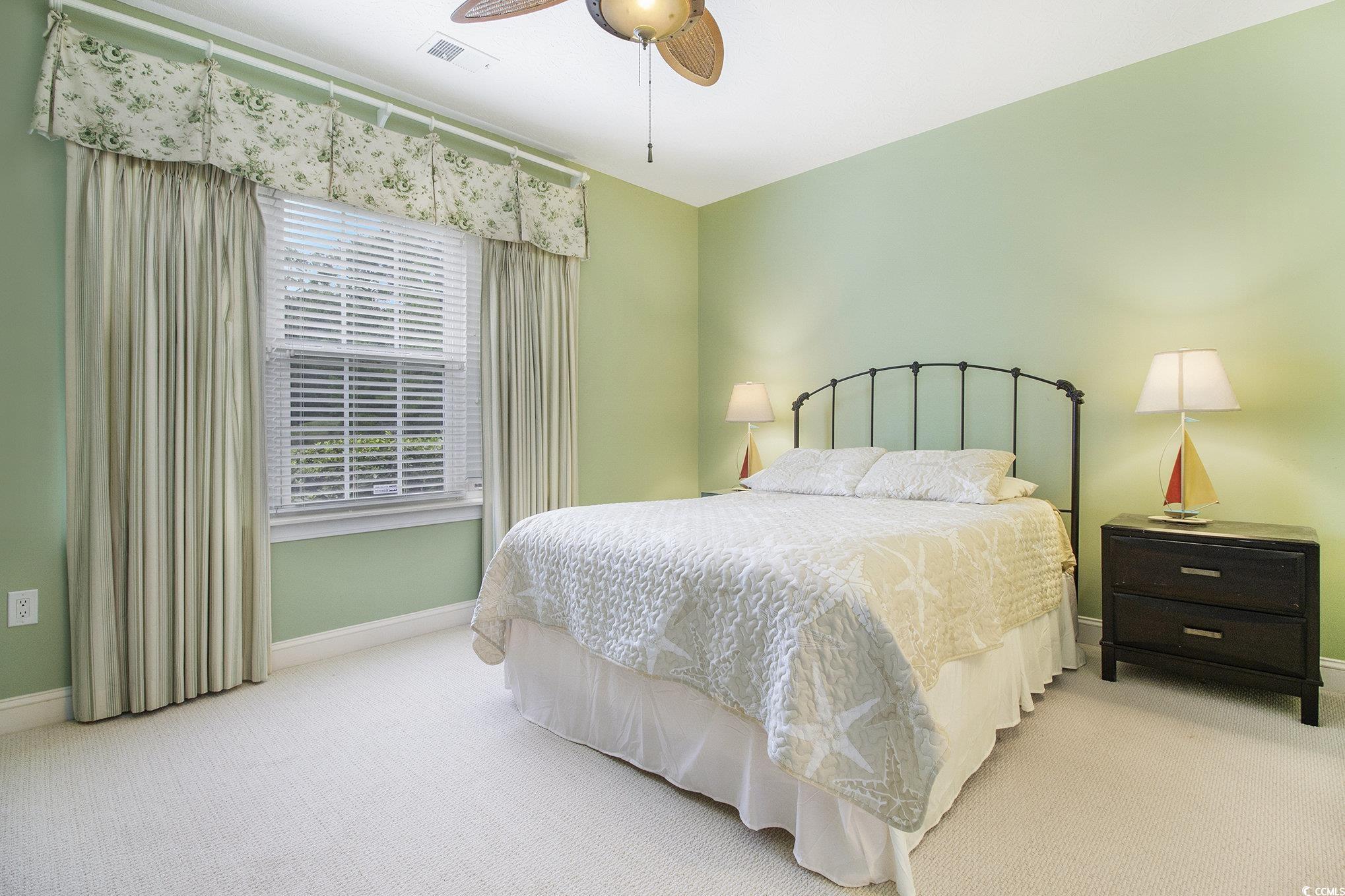 1141 Peace Pipe Place, Unit 101 Myrtle Beach, SC 29579 - Photo 19 of 28 Bedroom with carpet and ceiling fan