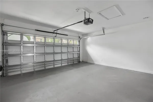 a view of a garage