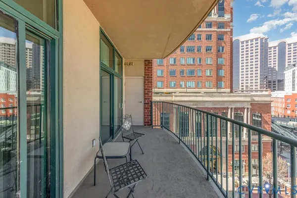 a view of city from balcony