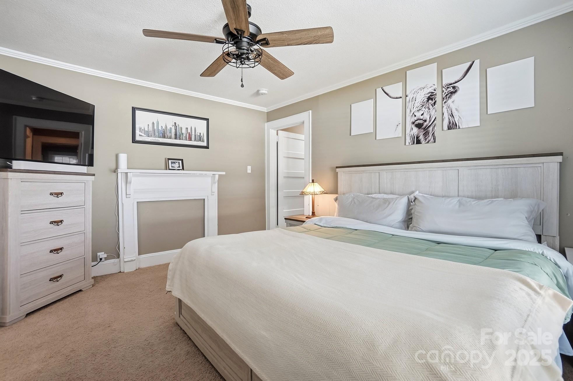 708 Mable Avenue Kannapolis, NC 28083 - Photo 17 of 48 a bedroom with a large bed and a tv