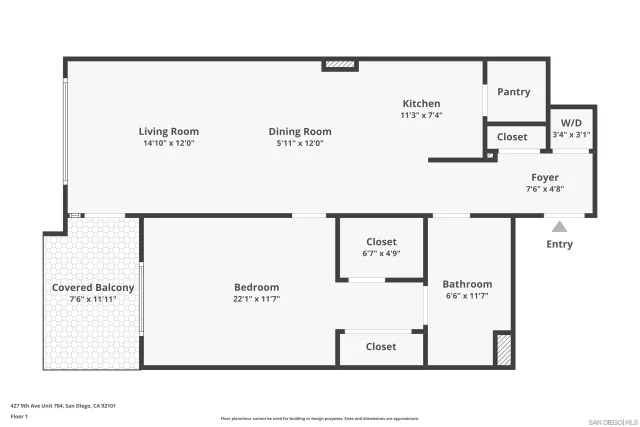$699,900 | 427 Ninth Avenue, Unit 704, San Diego, CA 92101