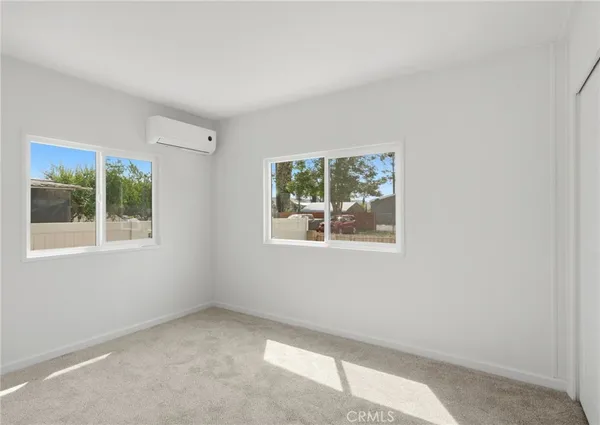 an empty room with a window