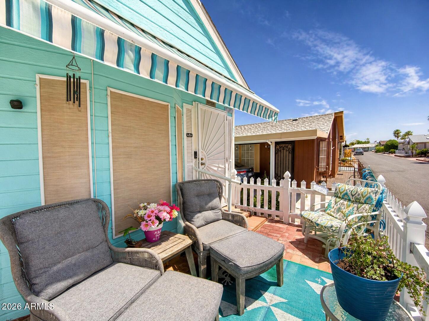 8865 East Baseline Road, Unit 1010 Mesa, AZ 85209 - Photo 11 of 57 Brick Patio with Retractable Awning