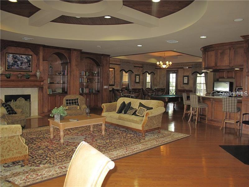 3593 Conroy Road, Unit 421 Orlando, FL 32839 - Photo 22 of 28 a living room with fireplace furniture and a wooden floor