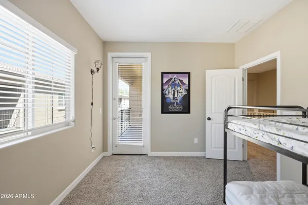 a view of a hallway with workspace