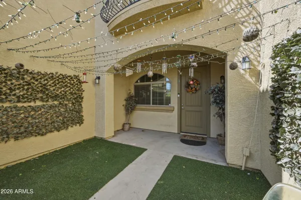 a view of a door with a outdoor space