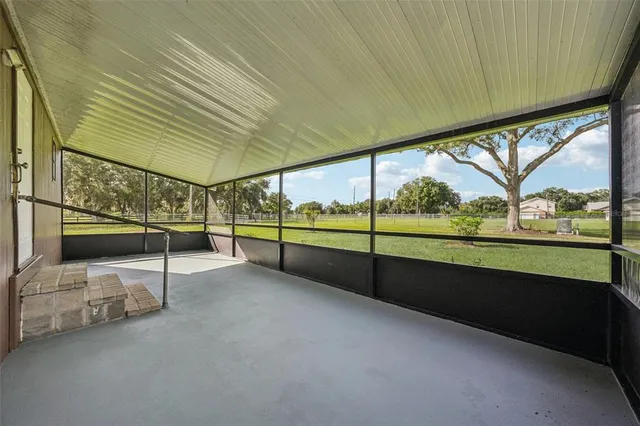 a view of an outdoor space with seating area