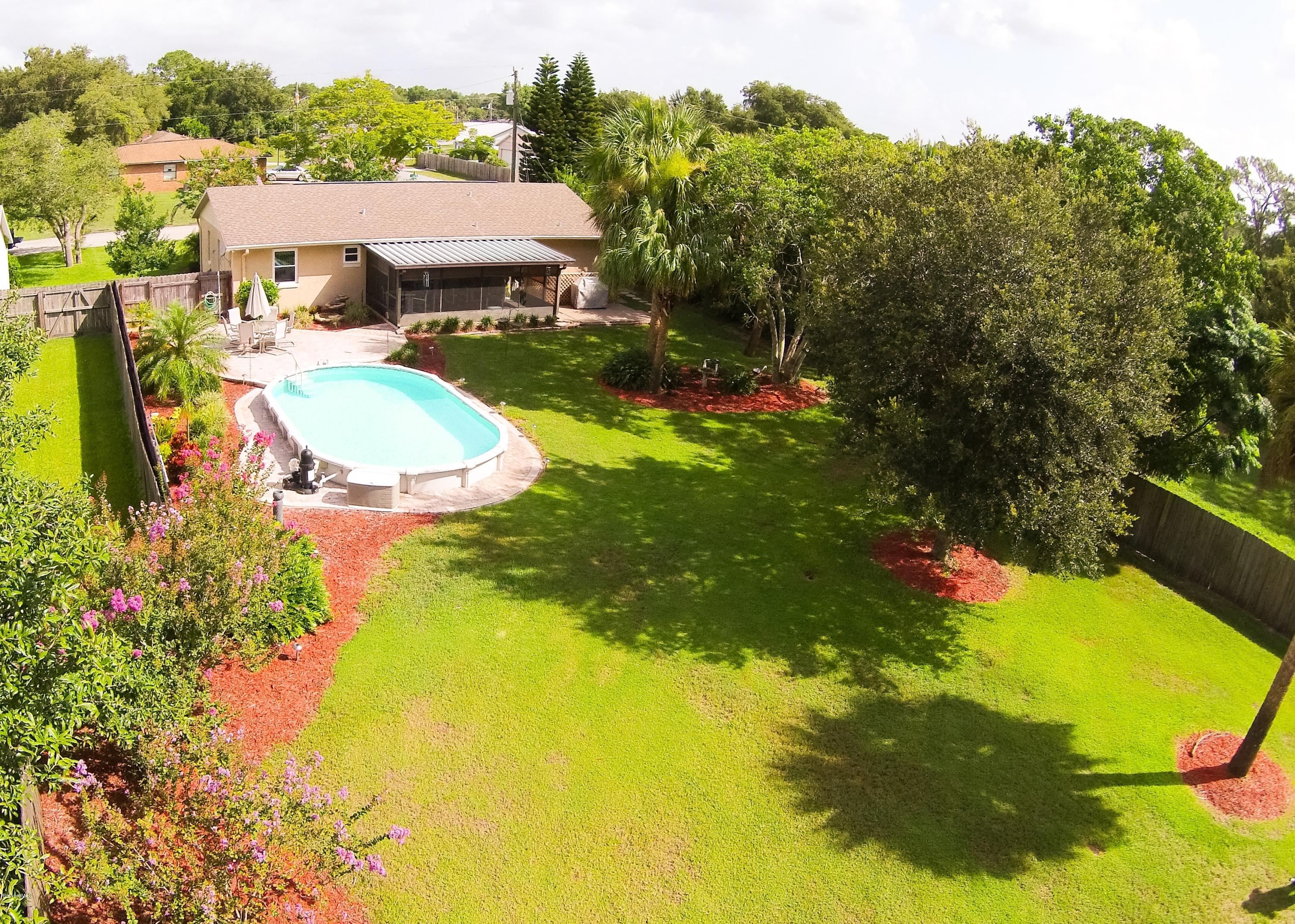 6345 Irving Road Cocoa, FL 32927 - Photo 21 of 27 Aerial of backyard