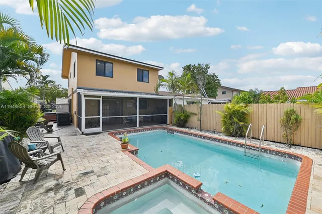 a house view with a garden space